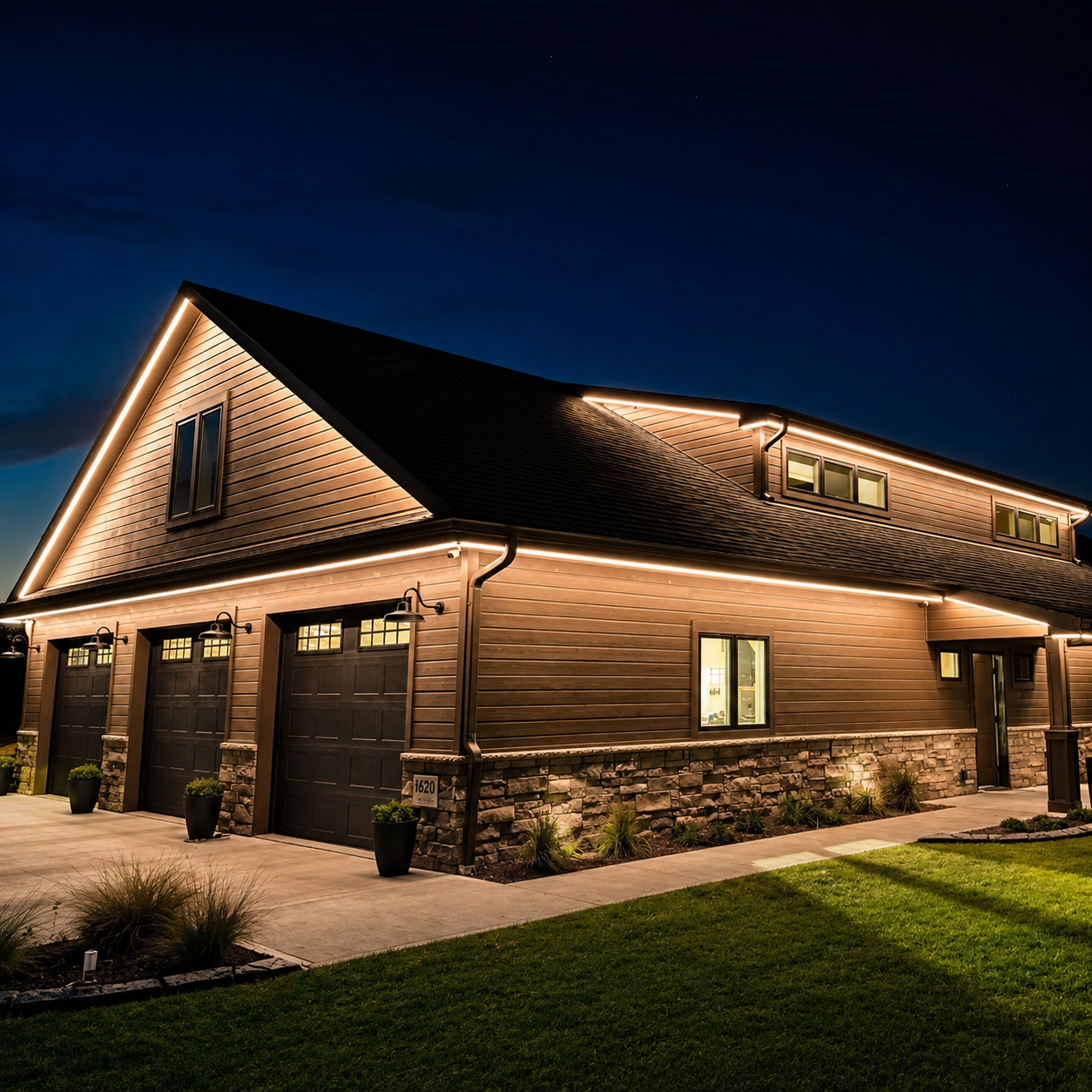 Permanent outdoor architectural lighting